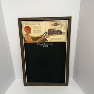 Chevrolet Sign and Chalk Board Vintage Advertising 25” Automobiles Garage Decor